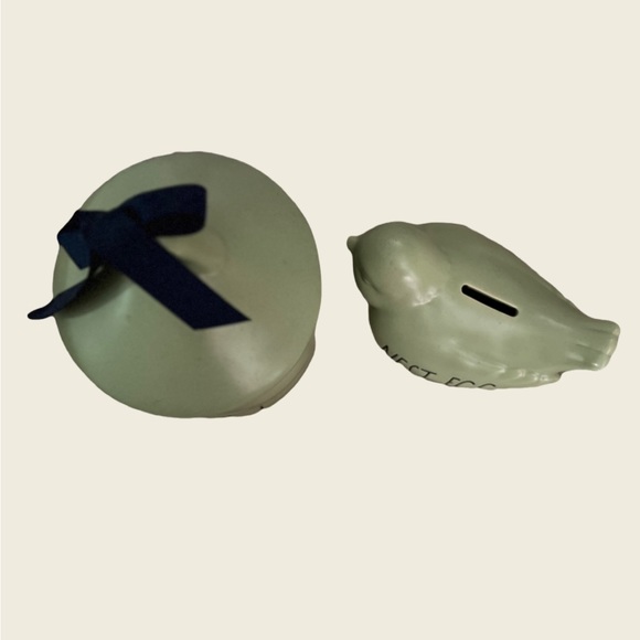 Rae Dunn Birdhouse and bird bank set - Picture 8 of 9